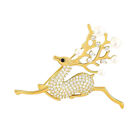 Alloy Christmas Elk Brooch Miss Pin Aesthetic Women Hats and Caps