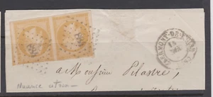 FRANCE NAPOLEON PAIRE s fragment 13A NUANCE CITRON ? OB GC 884 CLERMONT sur OISE - Picture 1 of 1