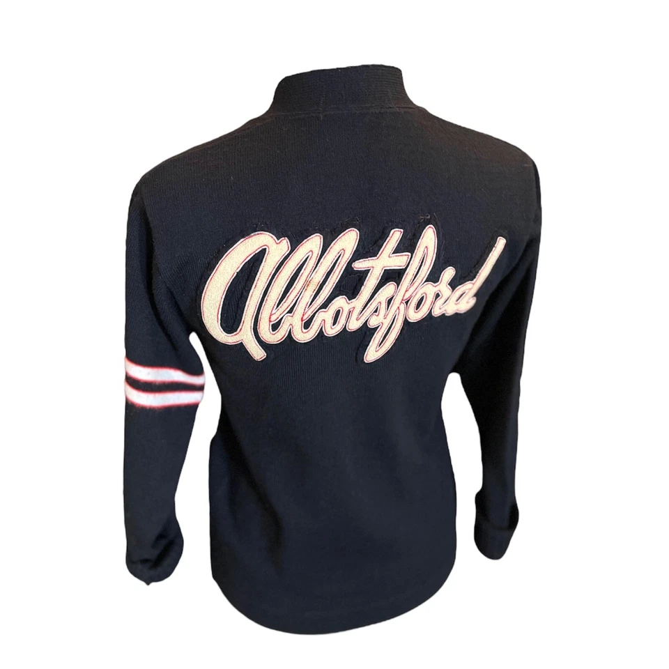 Vintage 50’s WOOL VARSITY CARDIGAN SWEATER Letterman College University MCM - Image 1 of 3