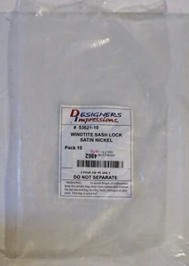 10 Pack 'Designers Impressions' 53621-10 Satin Nickel Windtite Sash Locks - Picture 1 of 4