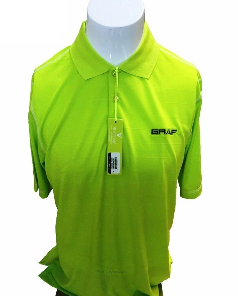 ¡Camisa de golf Graf Hockey Surge de Antigua! Polo Amarillo Verde Todas las Tallas Rodillo de Hielo Foto 1 de 2