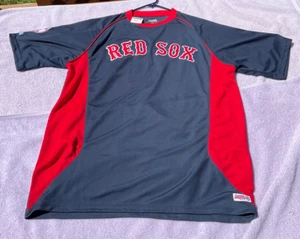 Boston Red Sox Jersey Stitches Extra Large XL Blue Button Up - Picture 1 of 12