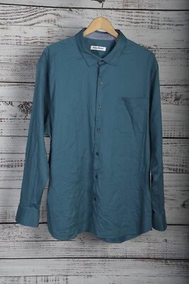 Tommy Bahama, Men's Silk Blend Button Down, Teal Green, XXL - Image 1 of 3