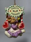 Trim A Home Sweets Paradise Ornament - Mouse Candy Canes Waffle Cone Trees-Cute!