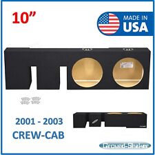 Fits Ford F-150 Crew Cab 2001-2003 10" Dual Sealed Sub Box Subwoofer Enclosure