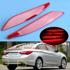 2pcs Let&Right Rear Bumper Light Reflector Red Fit for Hyundai Sonata 8th 11-14 - Bild 1 von 6