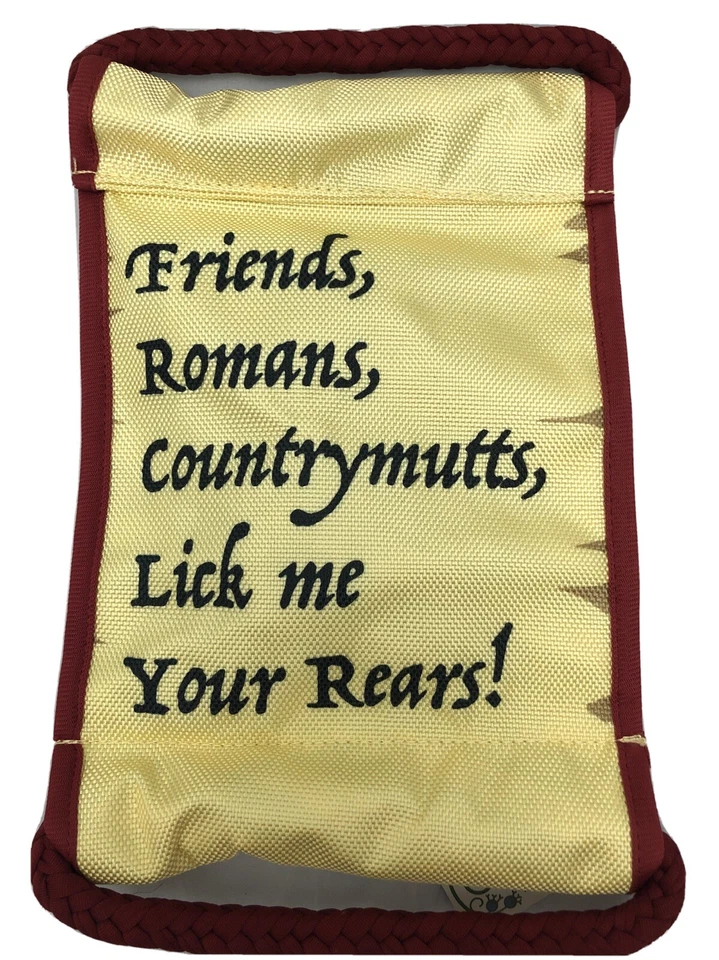 Barkbox Bark Antony's Scroll Dog Chew Toy With Squeakers Crinkle and Rope