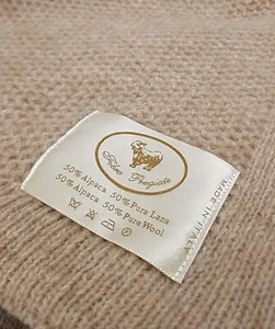 CO.BI. Cashmere "Peru" Throw Natural Luxurious Knit Blanket Alpaca & Pure Wool - Picture 1 of 7