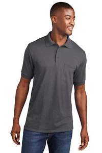 Port & Company Men's Cotton/Polyester Core Blend Jersey Knit Pocket Polo - KP55P - Picture 1 of 11