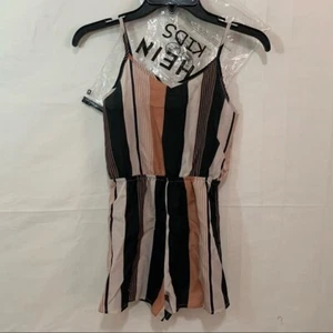 SHEIN Girls Striped Cami Romper Size 9 Yrs - Picture 1 of 5