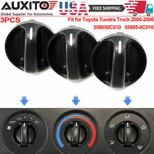 Fit for Toyota Tundra Truck 2000-06 Control Knobs Dials Heater A/C Fan Set of 3