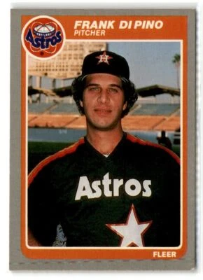 1985 Fleer #349 Frank DiPino Houston Astros - VG Discolored - Image 1 of 2