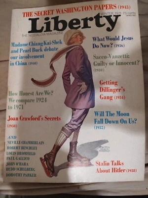 LIBERTY Magazine Winter 1971 John Dillinger Joan Crawford Foto 1 de 2