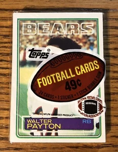 1983 Topps Unopened Cello Football Pack Walter Payton On Top - Chicago Bears - Picture 1 of 2