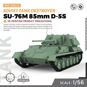 SSMODEL SS56612 1/56 Military Model Kit Soviet SU-76M 85mm D-5S Tank Destroyer - Picture 1 of 5