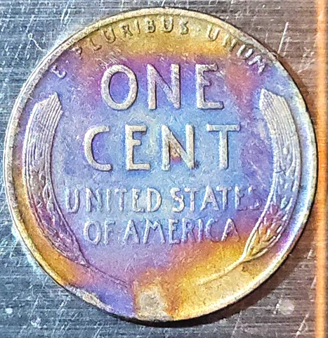 1941 1C DDO FS-101, RB, Toned Raw-Ungraded Wheat Cent, Cud on Reverse Cover