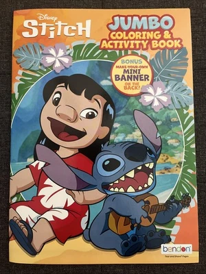 Disney STITCH Jumbo Coloring & Activity Book Puzzles Games & Coloring Bendon Foto 1 de 4