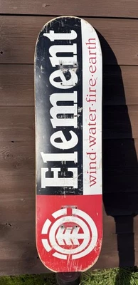 Element Logo 7.75” Skateboard Deck – Wind Water Fire Earth – Used - Vintage 00s - image 1 of 4