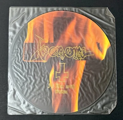 VENOM At War with Satan Vinyl Record Album Picture Disc UK Import Neat 1984 NM - Image 1 of 2