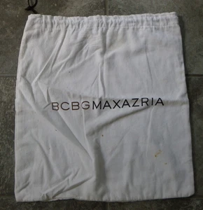 18 1/2" White Flannel Cloth "BCBG Max Azria" Drawstring Bag - Picture 1 of 4