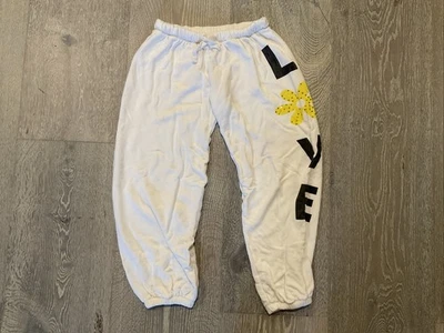 Pantalones deportivos Flower By Zoe Youth blancos Love talla grande  Foto 1 de 4