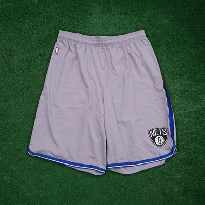 Pantalones Cortos 2016-17 Brooklyn Nets NBA Adidas Auténticos Sobre la Cancha Rev 30 Gris Antiguo Juego Foto 1 de 4