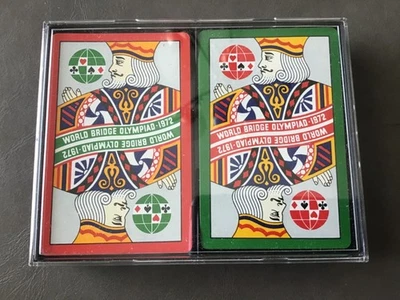 Vintage Doubl Deck of 1972 World Bridge Olympiad, Playing Cards by Stancraft - Image 1 of 3
