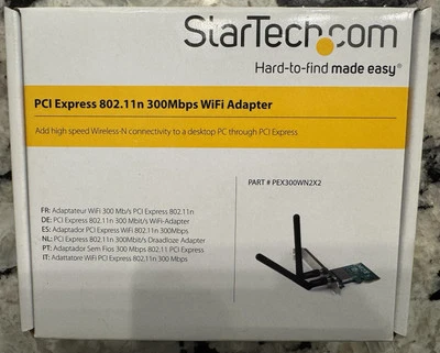 StarTech PEX300WN2X2 802.11n Wireless N PCI Express x1 Wireless Card - Image 1 of 4