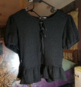 Women's VALLEY GIRL Black Blouse - Size S - Picture 1 of 2