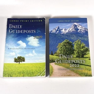 LARGE PRINT Daily Guideposts Paperback Books 2009 & 2022 Lot - GOOD - Picture 1 of 11