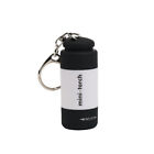 Mini Keychain LED Torch USB Rechargeable Pocket Keyring Camping Flashlight Lamp