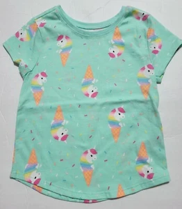 NUEVO SIN ETIQUETAS Garanímals Verde + Unicornio Conos de Helado y Espolvoreos Camiseta Camiseta 3T Niñas - Imagen 1 de 1