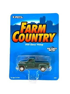 4347 Ertl 1996 Farm Country Green 1950 Chevy Pickup ~ Sealed Die Cast 1:64 - Image 1 of 4