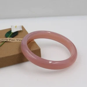 Braccialetto Giada Calcedonio Agata Rosa Viola Naturale 68 mm Cinese - Foto 1 di 5