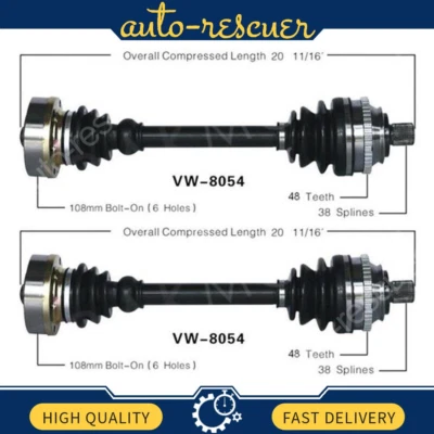 Eje TrakMotive CV 2x se adapta de 1993 a 2001 Volkswagen EuroVan Foto 1 de 2
