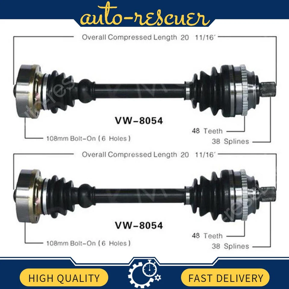 Eje TrakMotive CV 2x se adapta de 1993 a 2001 Volkswagen EuroVan Foto 1 de 2
