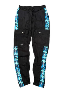 Pink Dolphin Black Blue Nylon Active Pants Men’s Size Small NEW ++ - Picture 1 of 5