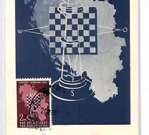 YUGOSLAVIA Map MAXI-CARD 1950 *CHESS OLYMPICS* Dubrovnik Croatia {samwells}PH128 - Picture 1 of 12