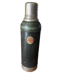 Antiguo termo botella súper vacío Stanley 1923 con corcho 16" de alto raro - Imagen 1 de 19