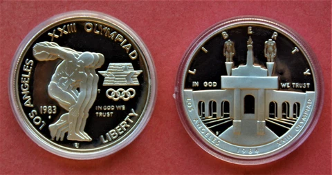 1983-4 Olympic Silver Dollar Proof Set Cover