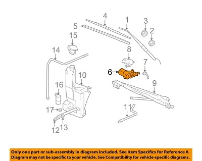 Used Windshield Wiper Motor fits: 2001 Chevrolet Silverado 3500 pickup  Grade A - Изображение 1 из 4