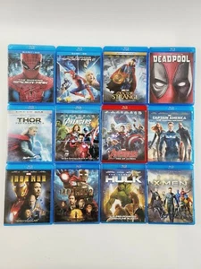12 Blu Ray Movies Marvel Disney Iron Man Thor Captain America Spiderman Avengers - Picture 1 of 7