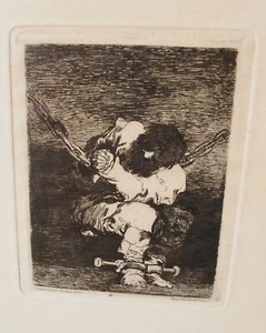 Francisco de Goya 1746-1828 arte spagnola postuma 1867 incisione serie prigioniero - Foto 1 di 10