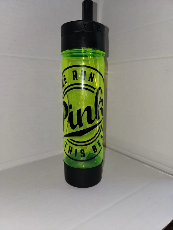 BOTELLA DE AGUA CAMPUS VICTORIA'S SECRET ROSA VERDE LIMA 24 OZ DIRIGIMOS ESTA PLAYA Foto 1 de 4
