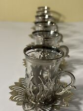 BUSEM TURKISH TEA SET AHSEN SERVING SET 12PC TEA SET 12-002-K6-11 Silver