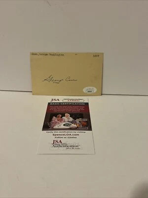 George Case Senators Autographed Signed Index Card D. 1989 4X All star - Image 1 of 4
