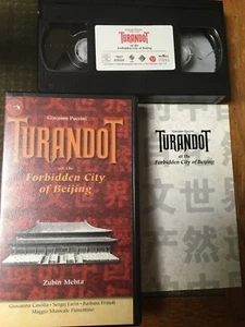 Turandot at the Forbidden City of Beijing Puccini Mehta Casolla Bottion VHS EX - Picture 1 of 5