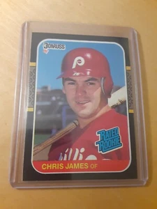 1987 Donruss Rated Rookie #42 Chris James Philadelphia Phillies Baseball. (NM) - Bild 1 von 2