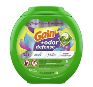Gain Flings Laundry Detergent Pacs with Odor Defense, Super Fresh , 60 Count - Picture 1 of 11