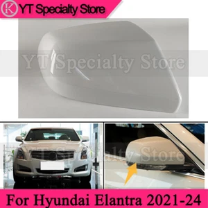 White Right Side Rear View Side Mirror Cover Shell Cap For Cadillac ATS 2014-16 - Picture 1 of 10